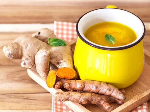 Our tummy is a second brain.....?? Bone broth turbo charged with ginger, turmeric, lemon, & pepper