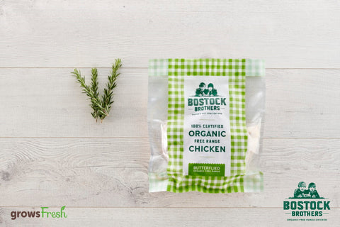growsFresh - Chicken - Organic Free Range - Whole Chicken Butterflied - Fresh- New Zealand