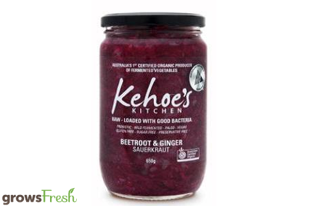 Kehoe's Kitchen - Organic Sauerkraut - Beetroot & Ginger - Australian
