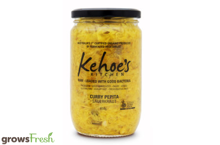 Kehoe's Kitchen - Organic Sauerkraut - Turmeric - Australian