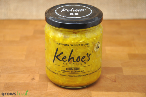 Kehoe's Kitchen - Organic Sauerkraut - Turmeric - Australian