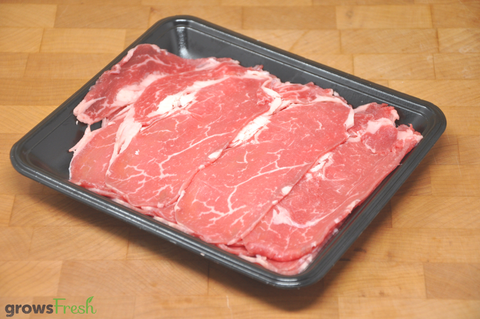 growsFresh - Beef - Rib Eye (Scotch Fillet) - Hot Pot Thin Slices (Shabu Shabu) - Grass Fed - Frozen - Australian