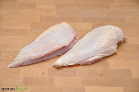 growsFresh - Chicken - Organic Free Range - Breast - Skin On - Frozen - New Zealand