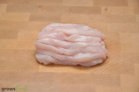 growsFresh - Chicken - Organic Free Range - Breast - Strips - Fresh - New Zealand