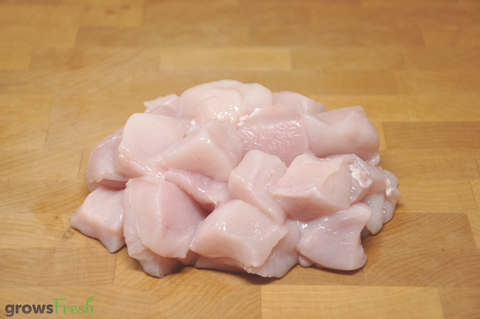 growsFresh - Chicken - Organic Free Range - Breast - Diced - Fresh - New Zealand