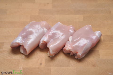 growsFresh - Chicken - Organic Free Range - Thigh Fillets - Skinless - Frozen - New Zealand