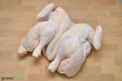 growsFresh - Chicken - Organic Free Range - Whole Chicken Butterflied - Fresh- New Zealand