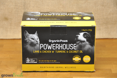 Organic Powerhouse - Lamb & Chicken w'Turmeric & Coconut Oil - Frozen - Australian