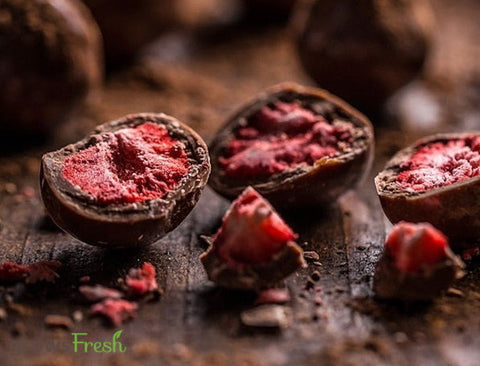 Dark Chocolate Covered Freeze Dried Strawberries - Australian
