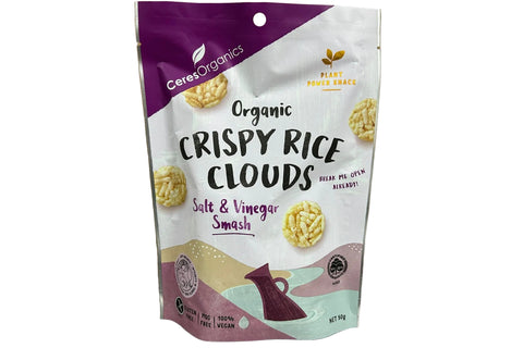 Organic Crispy Rice Clouds - Salt & Vinegar - Australian