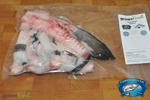 野生阿拉斯加 - 黑鱈魚 - 魚肉和骨頭 - 冷凍 - Copper River Seafoods - 美國阿拉斯加
