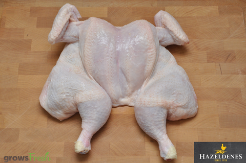 Hazeldene's Free Range Chicken - Butterflied Whole Chicken - Frozen - Australian