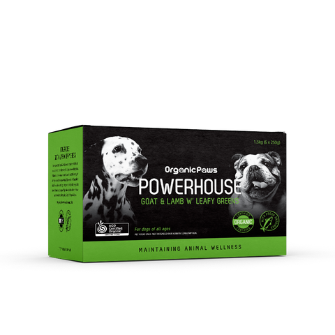 Organic Powerhouse - Goat & Lamb w'Leafy Greens - Frozen - Australian