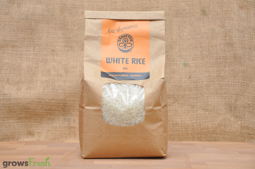 Biodynamic Rice Biodynamic Organic - White Rice - 1kg - Australian – growsFresh