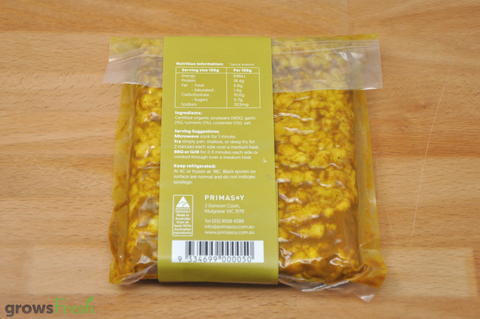 Organic Tempeh - Garlic, Turmeric, & Coriander - Australian