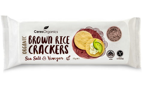 Brown Rice Crackers - Organic - Salt & Vinegar - Thailand