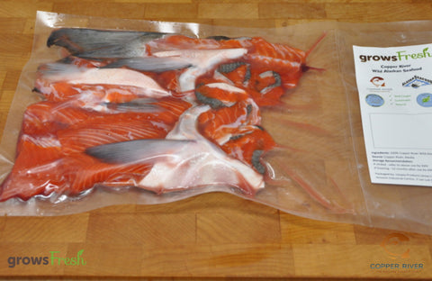 Copper River - Wild Alaska - Salmon - Flesh & Bones - Frozen - Alaska USA