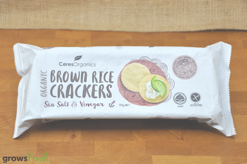 Brown Rice Crackers - Organic - Salt & Vinegar - Thailand