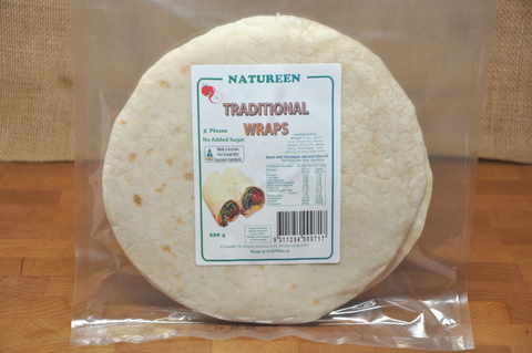 Natureen Bakery - Traditional Soft Wheat Wraps - Australian