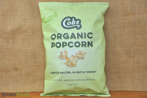 Cobs - Organic Popcorn - Lightly Salted, Slightly Sweet - Australian