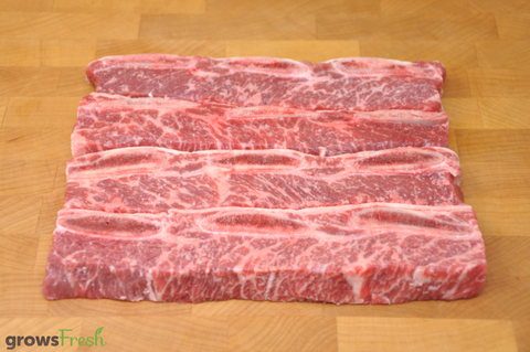 growsFresh - Beef - Short Ribs Slices - Grass Fed - Frozen - Australian