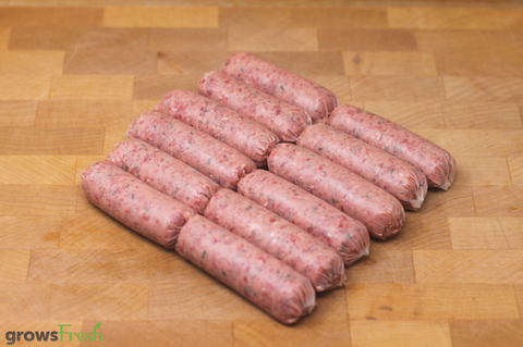 growsFresh - Beef - Sausages - Herb & Garlic - Small - Grass Fed - Australian