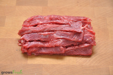 growsFresh - Beef - Tenderloin (Eye Fillet) Strips - Grass Fed - Frozen - Australian